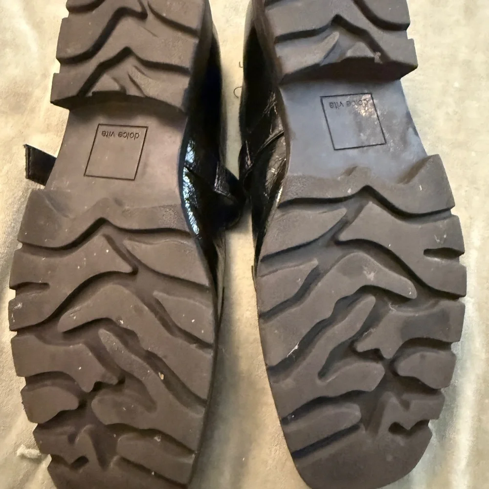 Dolce Vita Black Leather Loafers for women - Picture 3 of 5